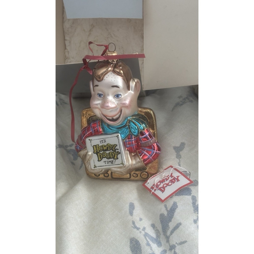Kurt Adler Polonaise Howdy Doody Ornament 1998 NBC Broadcasting Xmas Glass Box